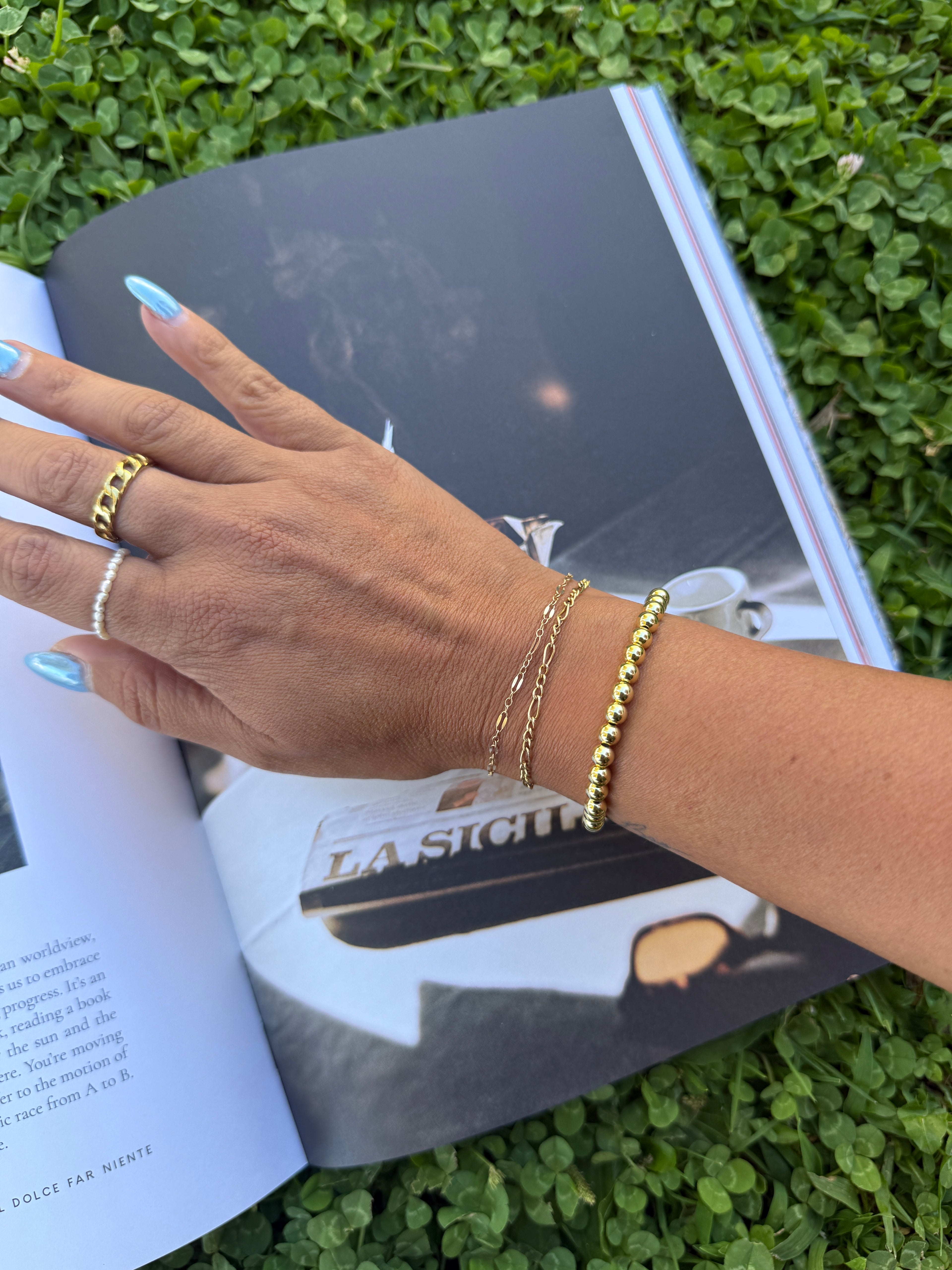 Gold Bead Bracelet