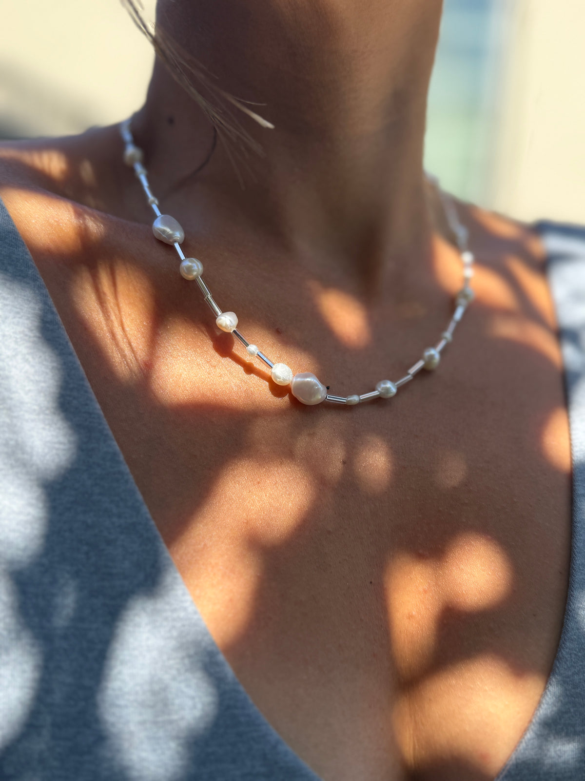 Tiny Bubbles Pearl Necklace