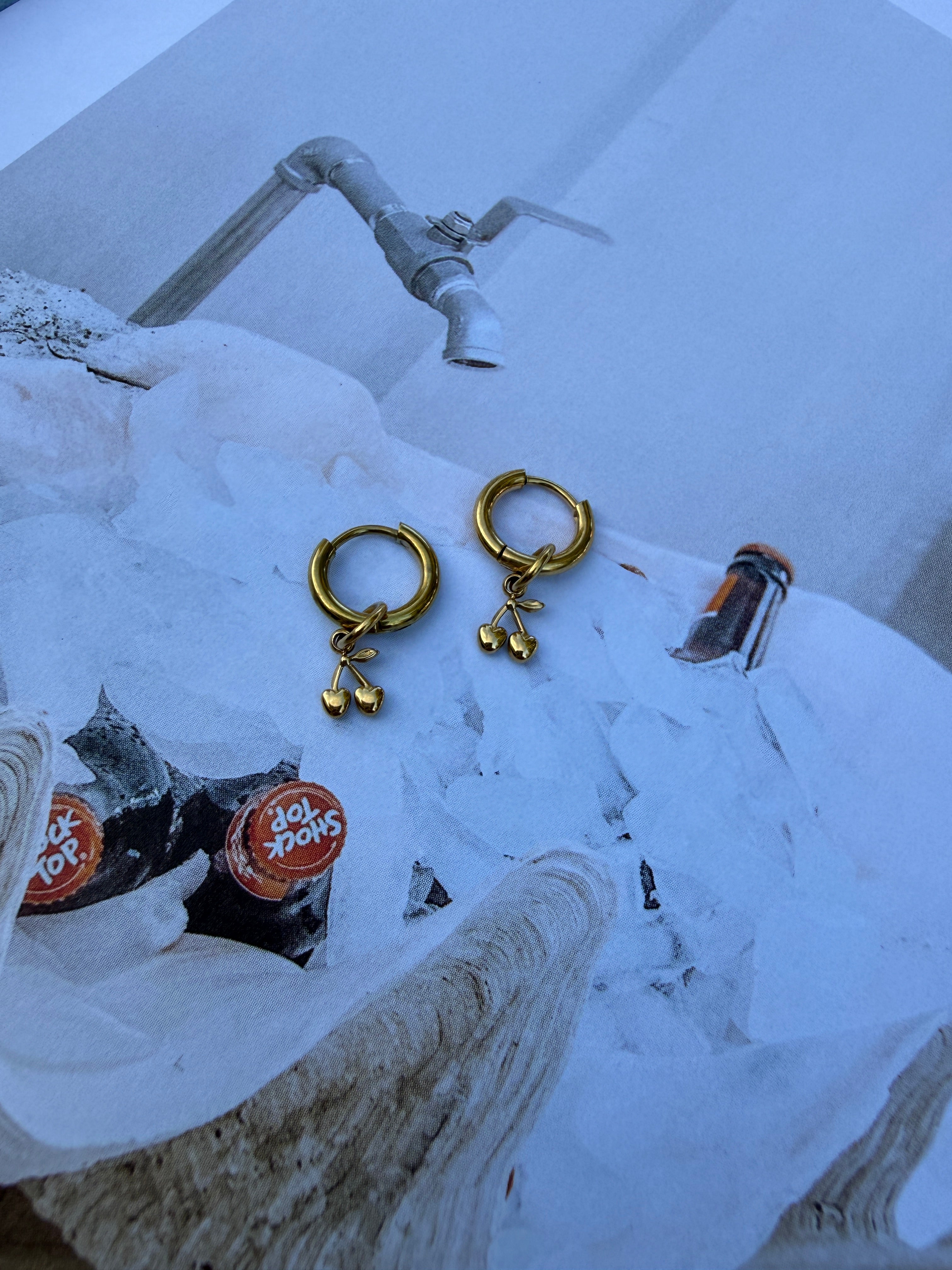 Dainty Cherry Earrings