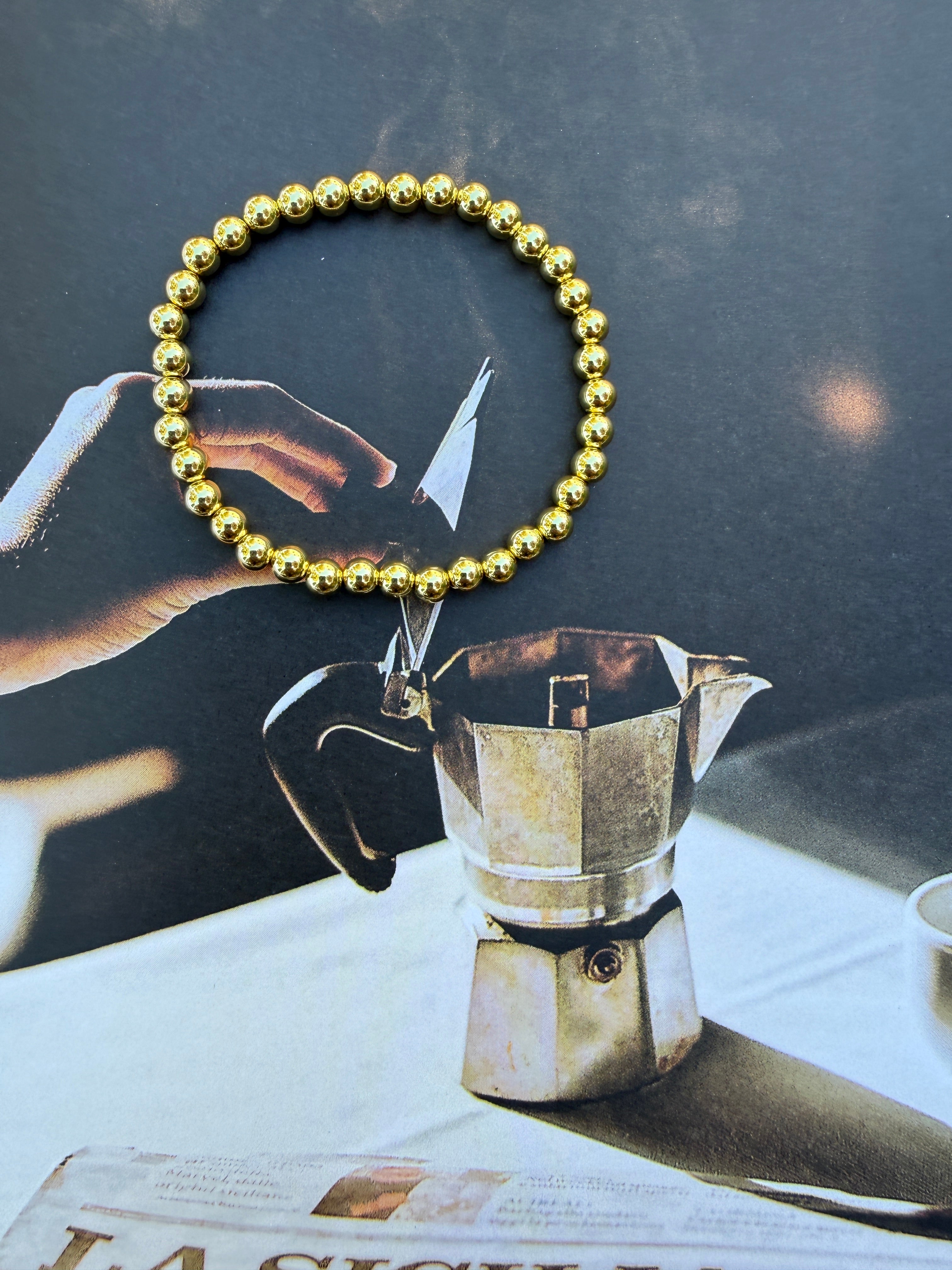 Gold Bead Bracelet