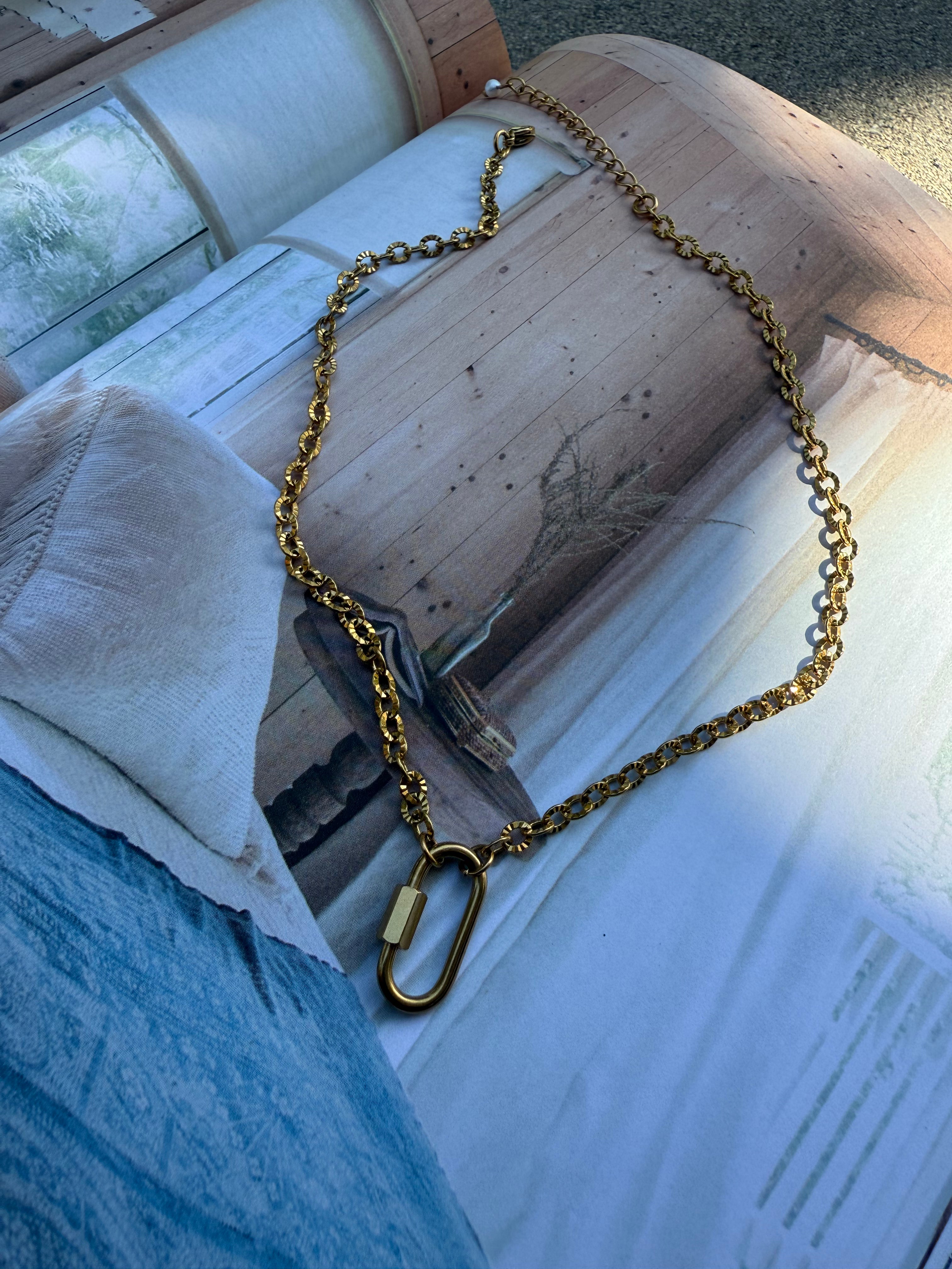 Custom Carabiner Charm Necklace